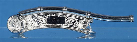 A Victorian silver bosuns call, Length 94mm Weight 11grms